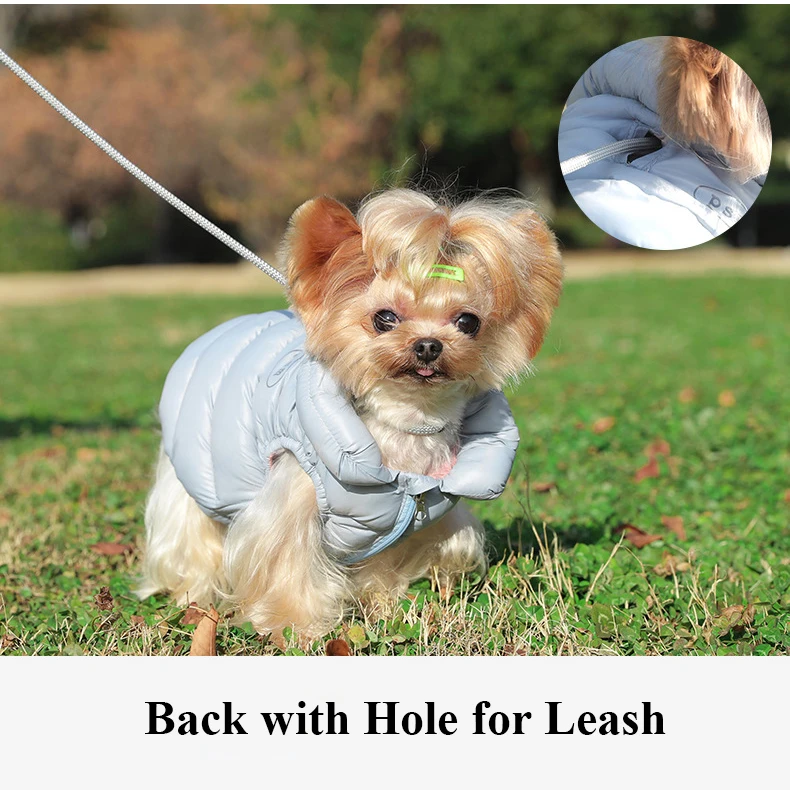 Puffy Small Dog Coat Light Weight Soft Warm Dog Clothes for Small Dogs Cozy Winter Jacket for Yorkshire Chihuahua Puppy Clothing