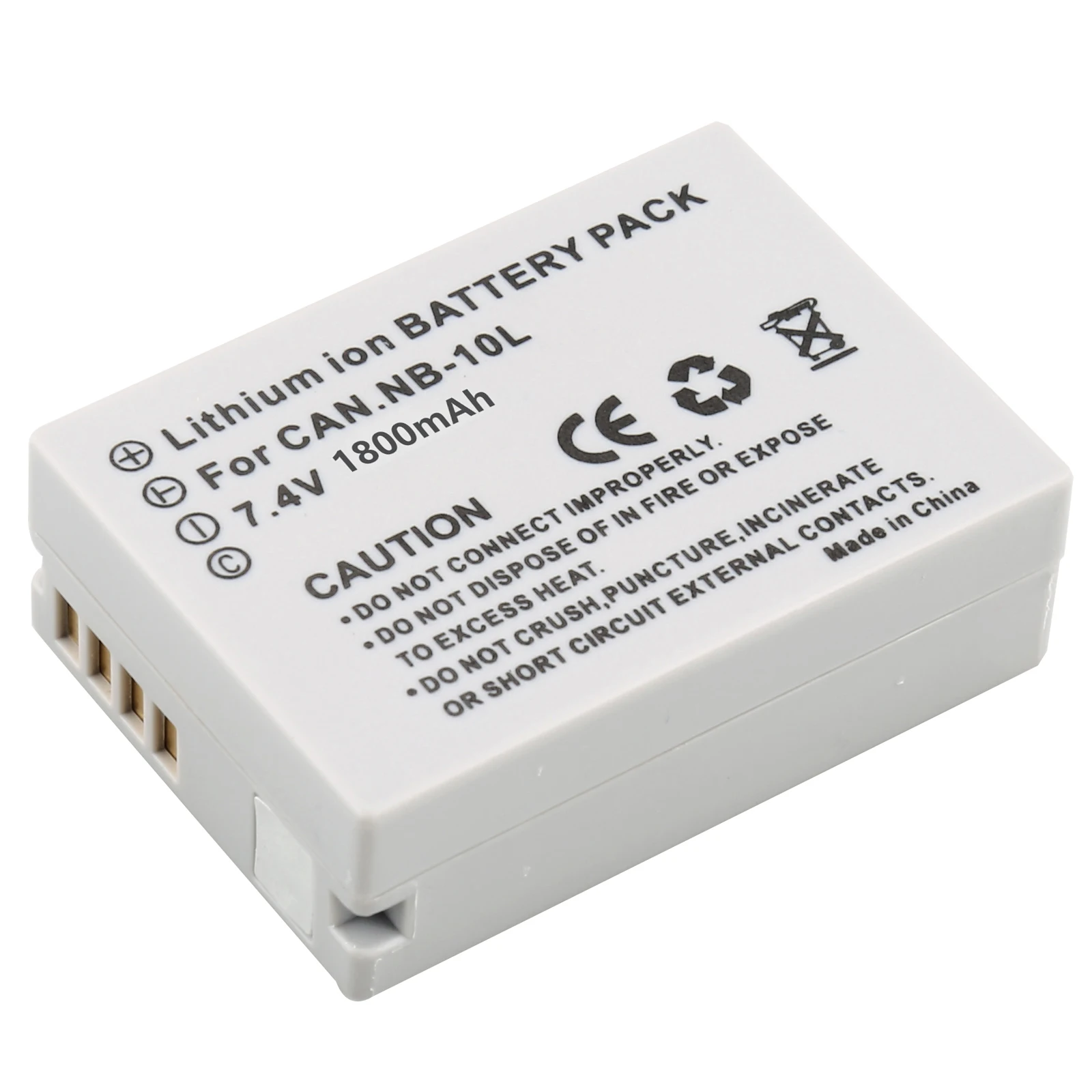 NB-10L Rechargeable Lithium-Ion Battery for Canon PowerShot G1 X, G3-X, G15, G16, SX40 HS, SX50 HS, SX60 HS Digital Camera