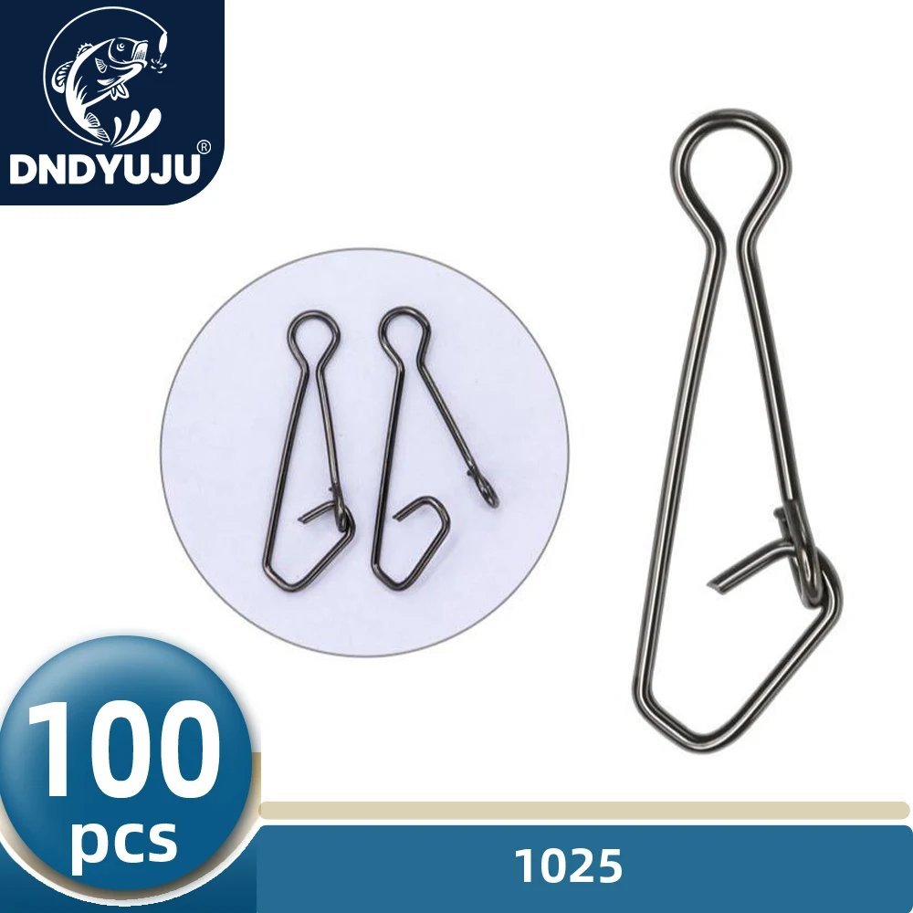 Dndyuju 100 pçs rolamento gira de pesca snap anéis de rolamento bloqueio gancho isca fivela rápida snap gira conector enfrentar