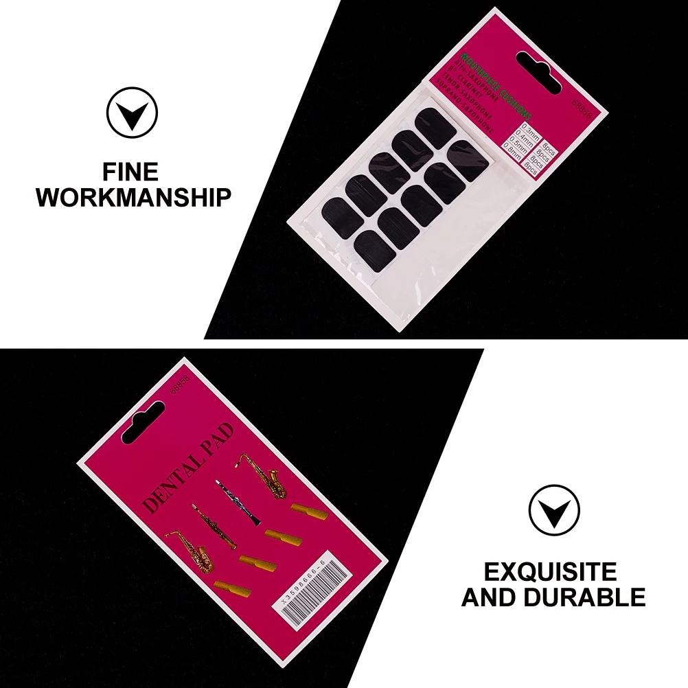 

10 Pcs Saxophone Tooth Pad Mouthpiece Cushions Silica Gel Blowing Pads Accessories Tenor Alto Sax Silicone Patches Sound Hole