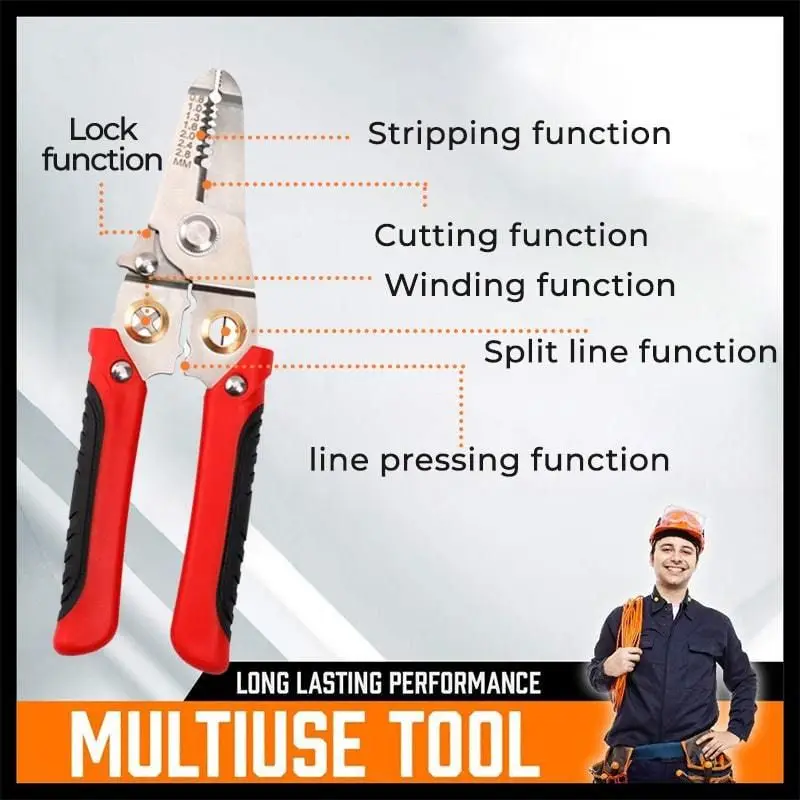 Multi-funktionale Draht Splitting Zangen Hohe-qualität Legierung Stahl Stripper Crimper Cutter Heavy Duty Draht Zangen Hand Werkzeuge zangen