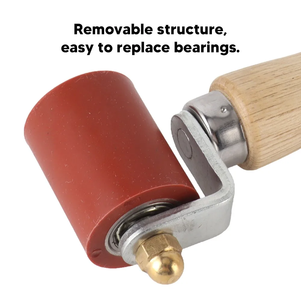 40 مللي متر الثقيلة سيليكون التماس الأسطوانة مقبض خشبي مريح قبضة لحام يده الأسطوانة لأغشية PVC/TPO/EPDM