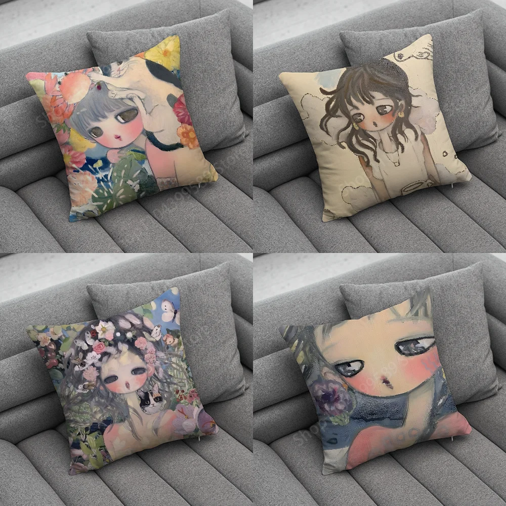 Aya Takano Pillow Case Soft Cushion Cases for Farmhouse Sofa Decor Home Decorations and Protector