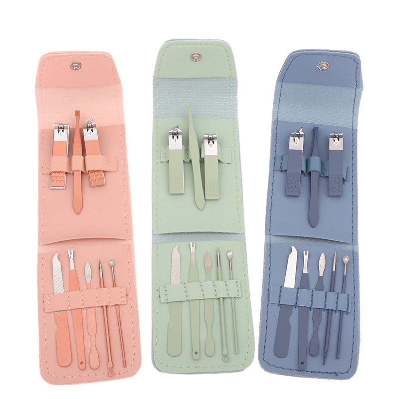 8pcs Professional Nail Clippers And Cuticle Nippers Set With Case Manicure Set Pedicure Sets Nail Clippers