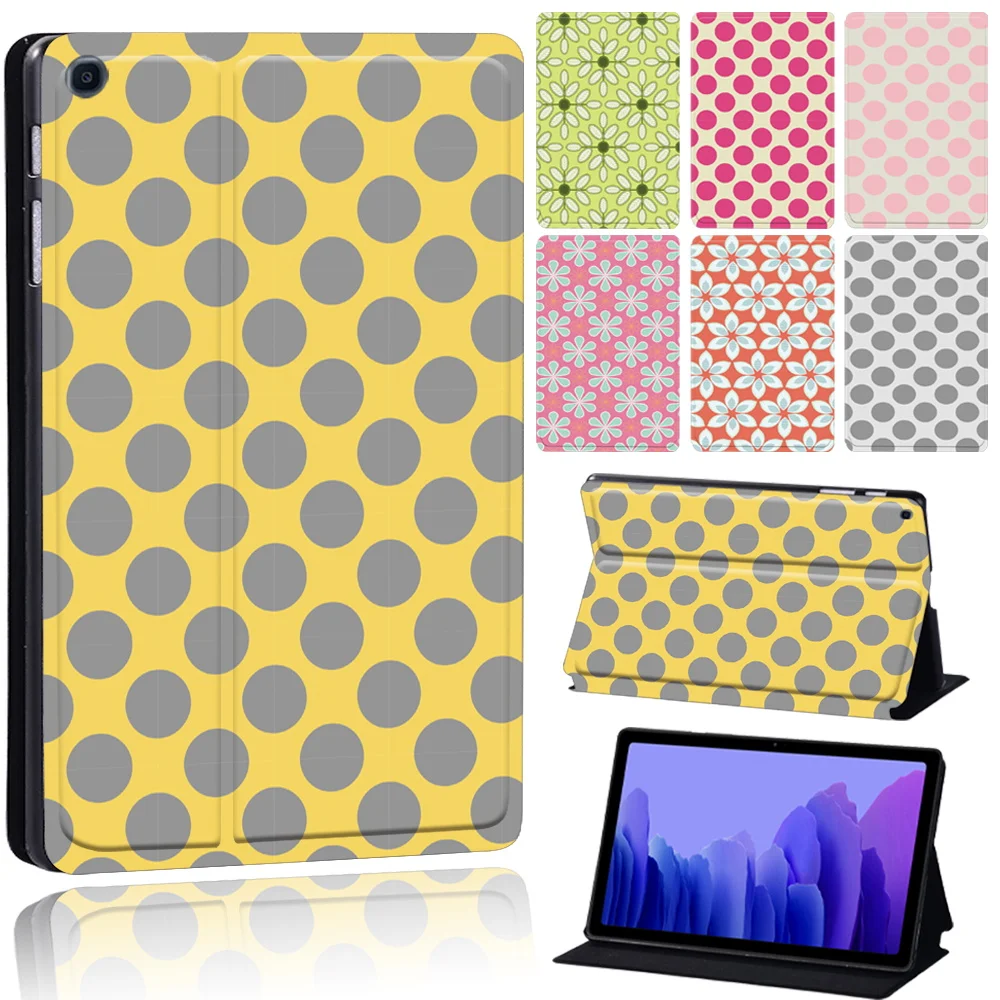 For Samsung Galaxy Tab A7 Lite T220 8.7inch/Tab A7 10.4 T500/ Tab A 8.0 T290 Portable Tablet Case Fashion New Dots Print Cover на samsung galaxy a51 kruche print крафтовые наклейки противоударный бампер