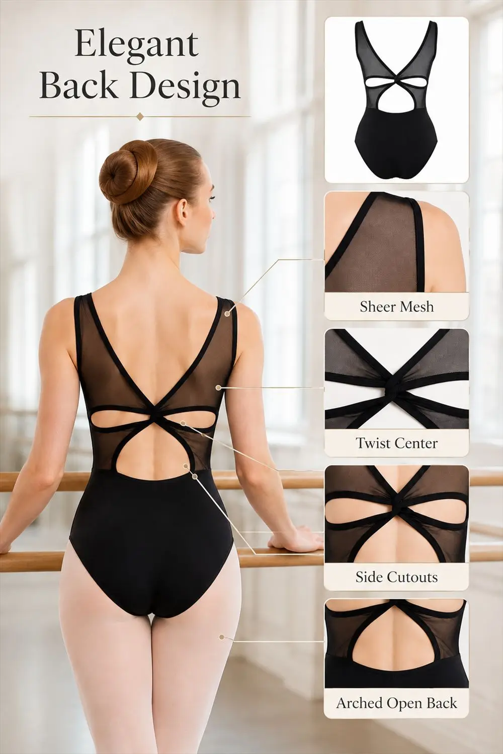 Women's Classic Team Basic Sleeveless Ballet Dance Leotards for Adult Gymnastics Dance Tops with Soft Beautiful Back Bodysuits
