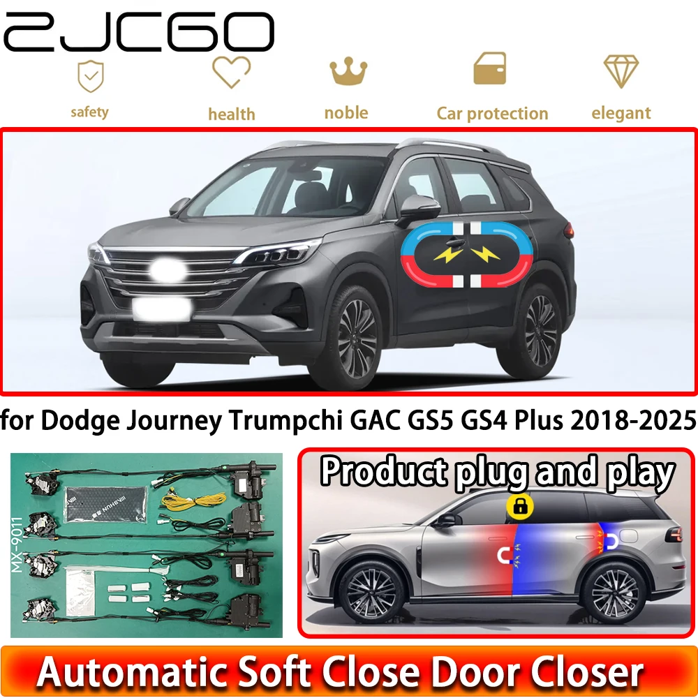 

ZJCGO for Dodge Journey Trumpchi GAC GS5 GS4 Plus 2018-2025 Soft Close Door Power Closing Latch System Auto Pull Door Easy Close