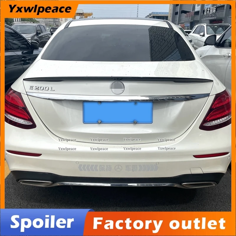 

For Mercedes Benz W213 Spoiler 2016-2021 E-class E200 E300 E320 E63 ABS Glossy Black Rear Trunk Lip Spoiler Body Kit Accessories