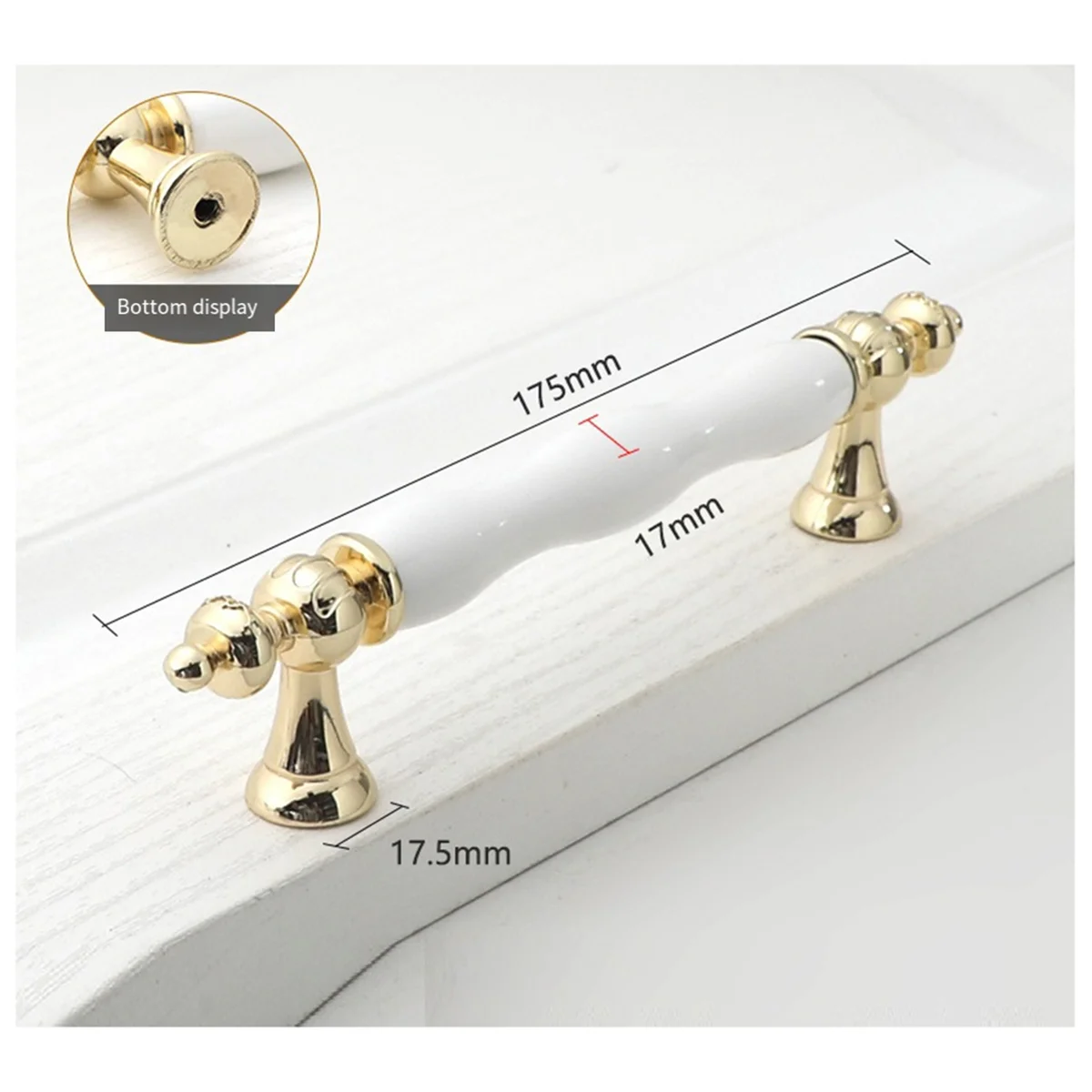 

Versatile Fashion Ceramic Cabinet Handle Golden Kitchen Cupboard Door Handle