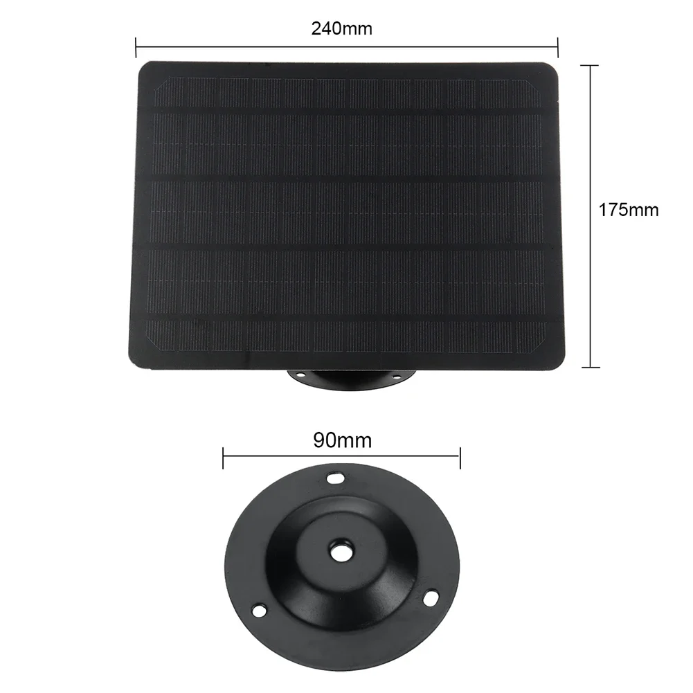 3/6/10W 5V/6V/37V Solar Panel Charging Waterproof Portable Solar Panel with Micro USB Charging for IP CCTV Surveillance Camera