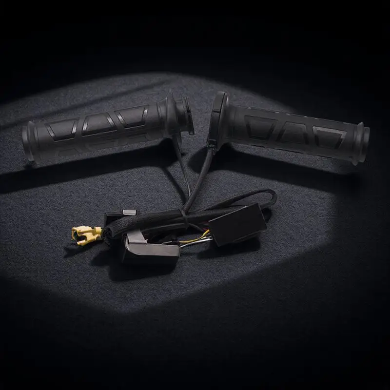 

Пара электрических подогреваемых ручек для мотоцикла с регулировкой температуры и защитой от ожогов, зимние, черные