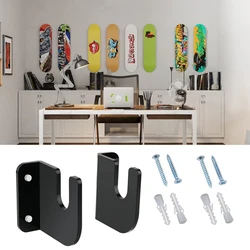 1 Pair Skateboard Wall Mount Hanger Non-slip Skateboard Display Rack Acrylic Indoor Floating Skateboard Storage Holder Rack