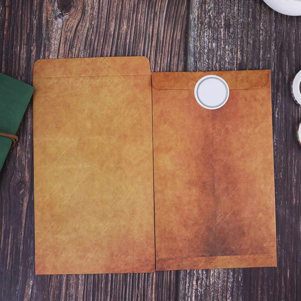 

20pcs Retro Kraft Paper Envelopes Thickened Printing Storage Bags for Cards Invitations Letters Photos Jewellery