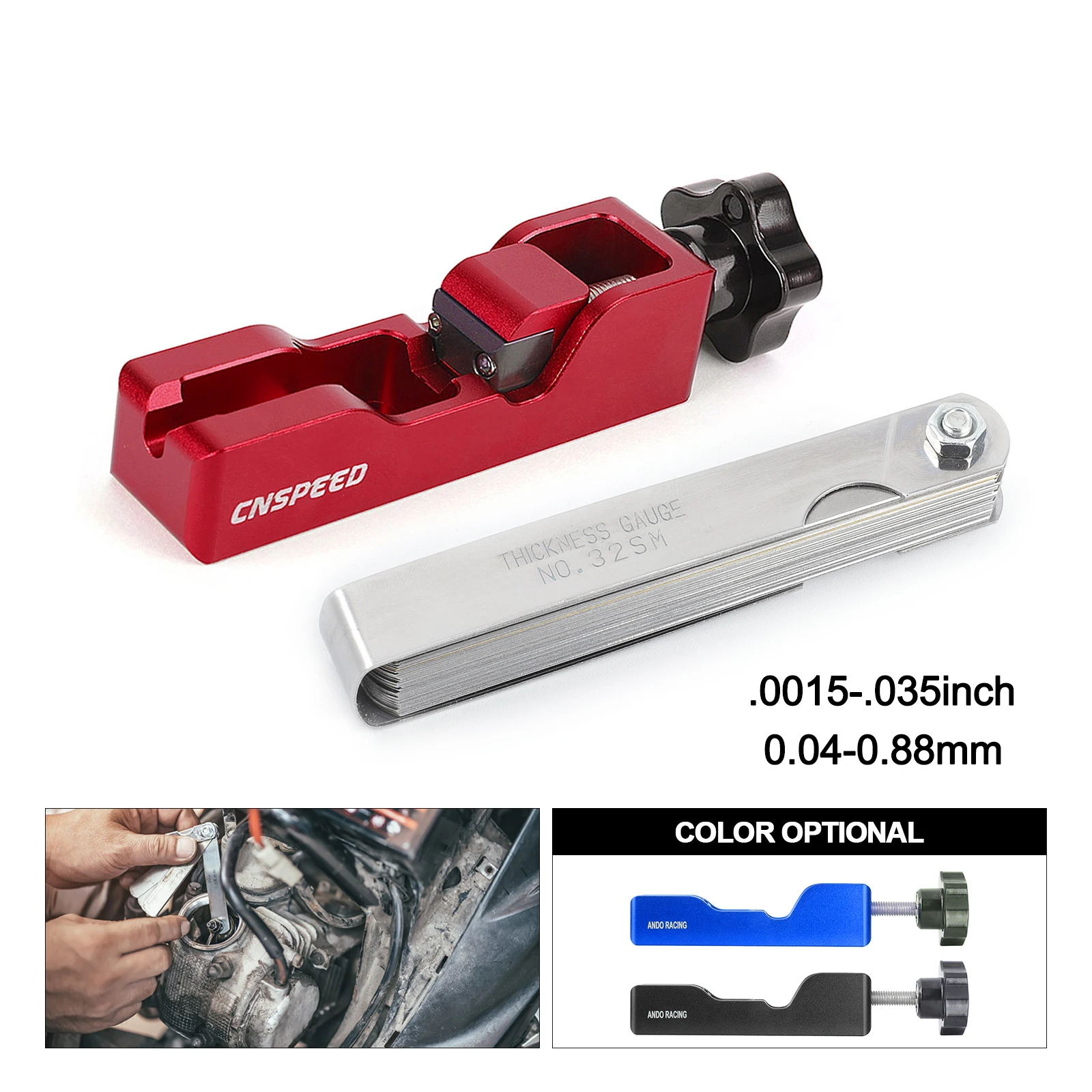 

Spark Plug Gap Tool Electrode Compresses Turbo Power Kit 10mm 12mm 14mm 16mm with 32Blade Feeler Gauge 0.04-0.88mm For KTM HONDA