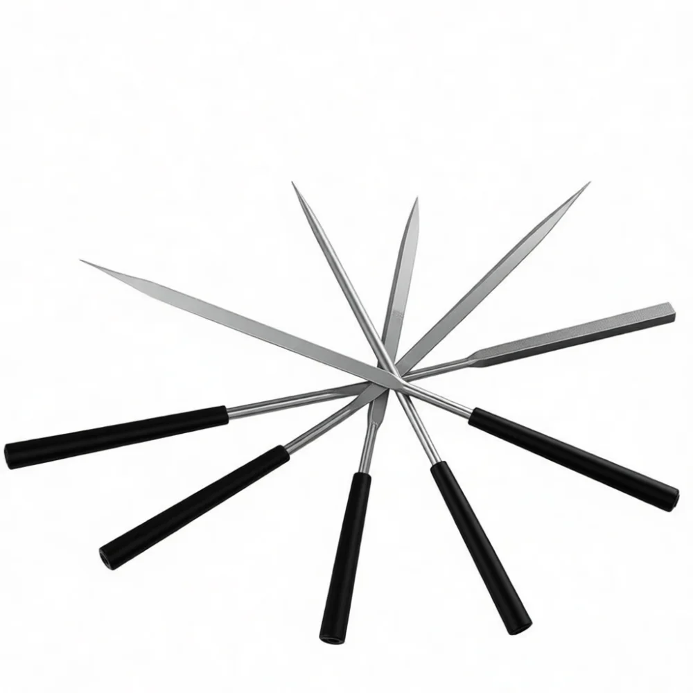 5 Professional Steel Needle File Kit Metal Rasp Tool Set For Precision Jewelry Crafting Woodworking Sculpting Surface Smoothing