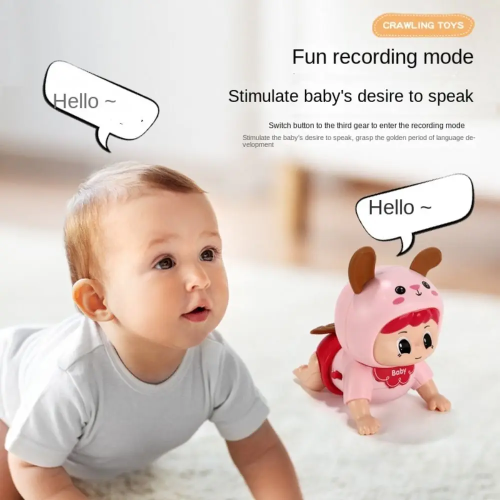 Giocattoli elettrici per guida strisciante per bambini Imparare a salire Musica che suona Camminare Giocattolo per bambini Educazione precoce sensoriale Giocattoli per bambini striscianti