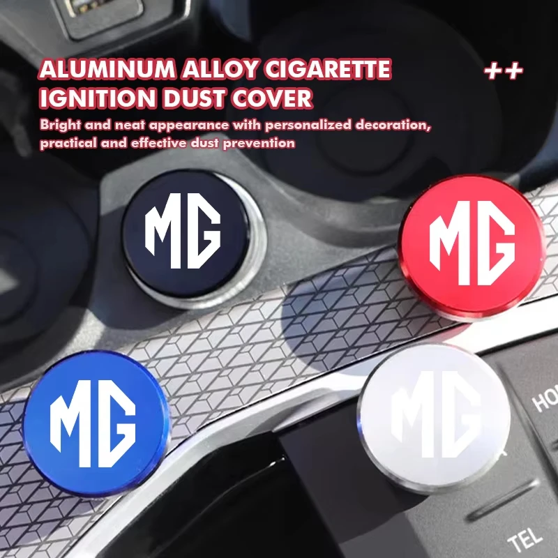 Metal Anti Dust Power Socket Plug Cap Auto Protection Cigarette Lighter Cover Interior Accessories For MG ZS MG4 EV MG5 MG HS MG - view 5