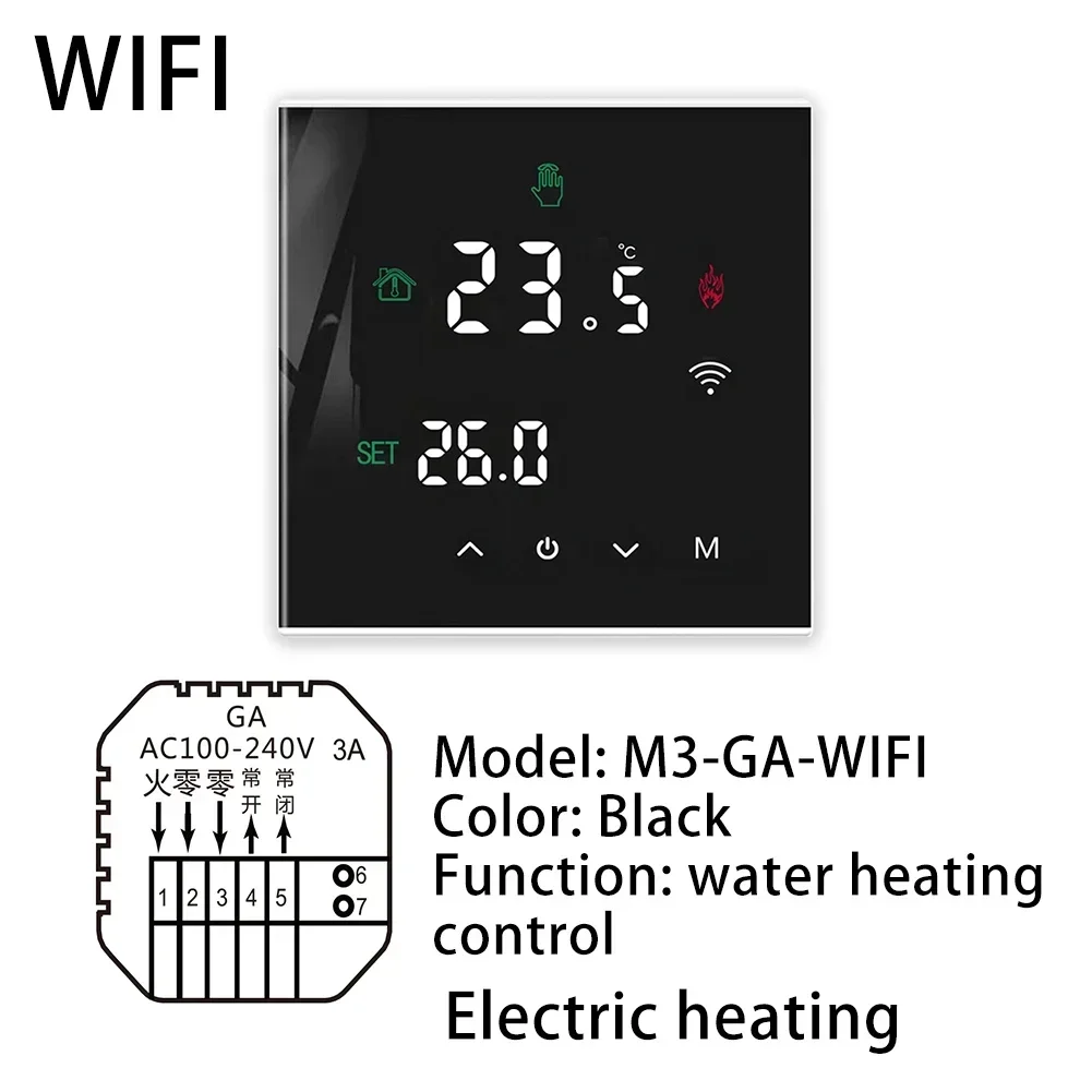 

Seasonal Heating Control Mobile Remote Thermostat Heated Floor Controller 86 86mm Energy-saving Function For AIexa