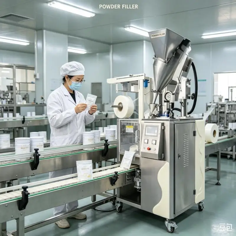 Small Business Automatic Motor-Driven Film Sachet Spice Powder Packaging Pepper Pack Fill Machine for Food & Chemical Use