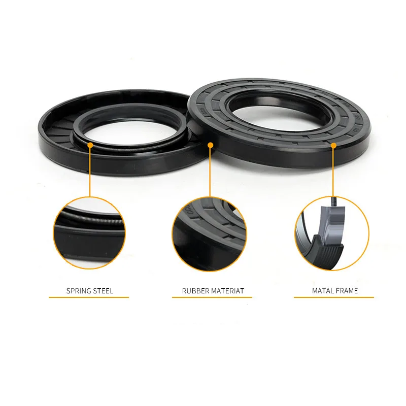 1Pcs ID: 42mm/44mm NBR TC/FB/TG4 Skeleton Oil Seal Rings Double Lip Seal For Rotation Shaft OD: 50mm - 75mm Height: 5mm - 12mm