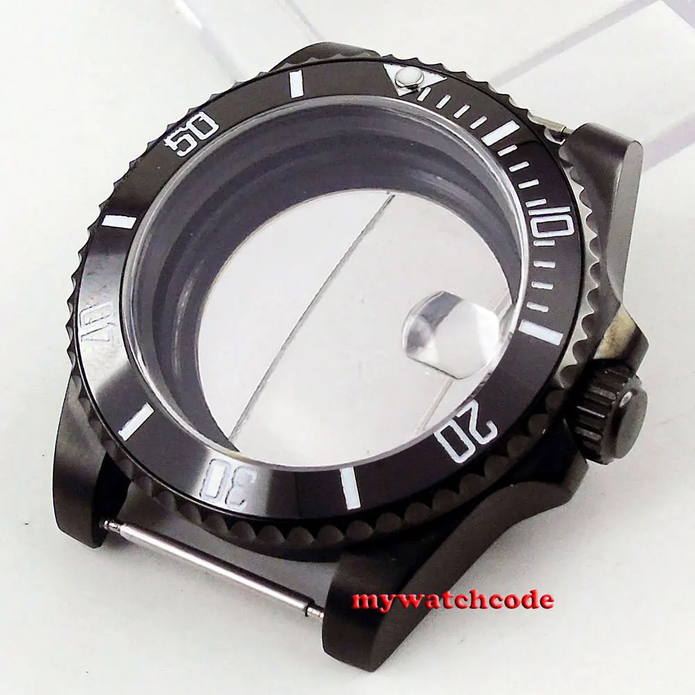 40Mm Sapphire แก้วเซรามิค Bezel PVD นาฬิกา Fit Eta 2824 2836การเคลื่อนไหว