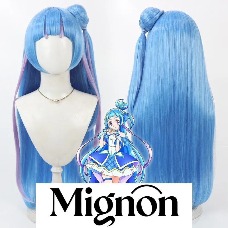 

Pretty Cure Aozora Nana cosplay wig detachable buns Halloween gift