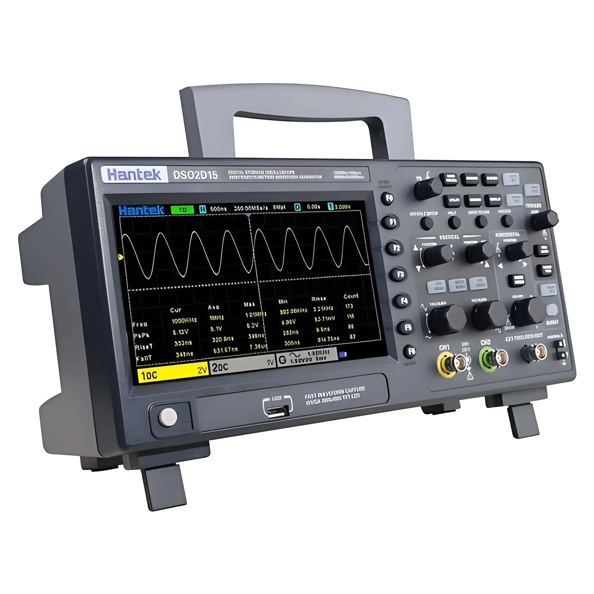 HANTEK DSO2D10 2CH 100 Storage Osciloscopio 1G Sampling With Signal Source CAN/LIN/I2C/SPI Decode And 5MHz Waveform Generator