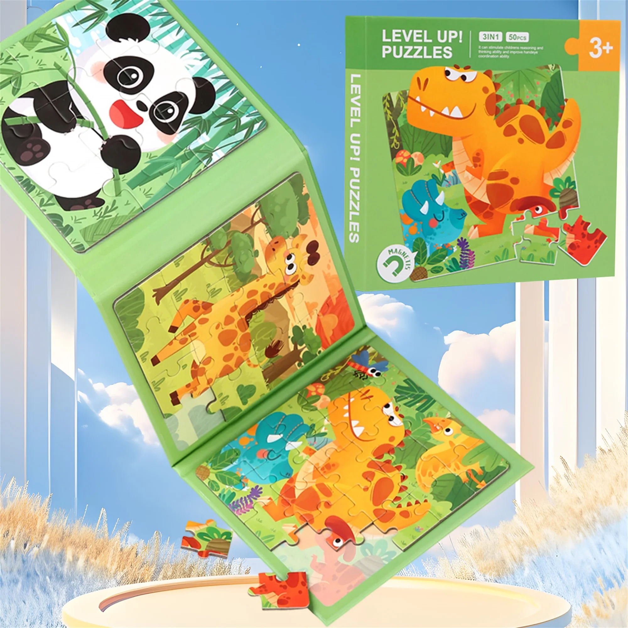 Ensemble de puzzle magnétique interactif avec de adorables motifs d'animaux – Jeu amusant et éducatif pour enfants et adultes – Anniversaire parfait