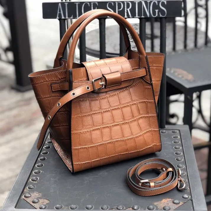 

women alligator genuine leather totes bag Large size Composite Bag cow leather shoulder bags crocodile leather crossbody bags