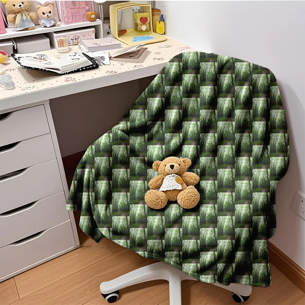 بطانية الفانيلا غابة ساحرة للأريكة الاستوائية طباعة ملاءات آلة قابل للغسل بطانيات خفيفة الوزن لحديثي الولادة عمال المكاتب