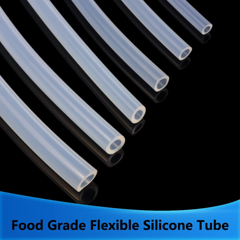 1/5/10M Food Grade Transparent Silicone Rubber Hose ID 0.5 1 2 3 4 5 6 7 8 9 10 12 13 14mm O.D Flexible Nontoxic Silicone Tube