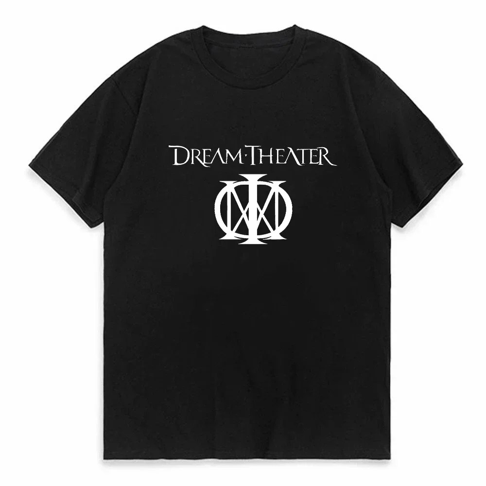 Hot Koop Zomer 100% Katoen Dream Theater Logo T-shirt Mannen Korte Mouwen Cool Tee Hip Hop Streetwear O-hals T-shirt