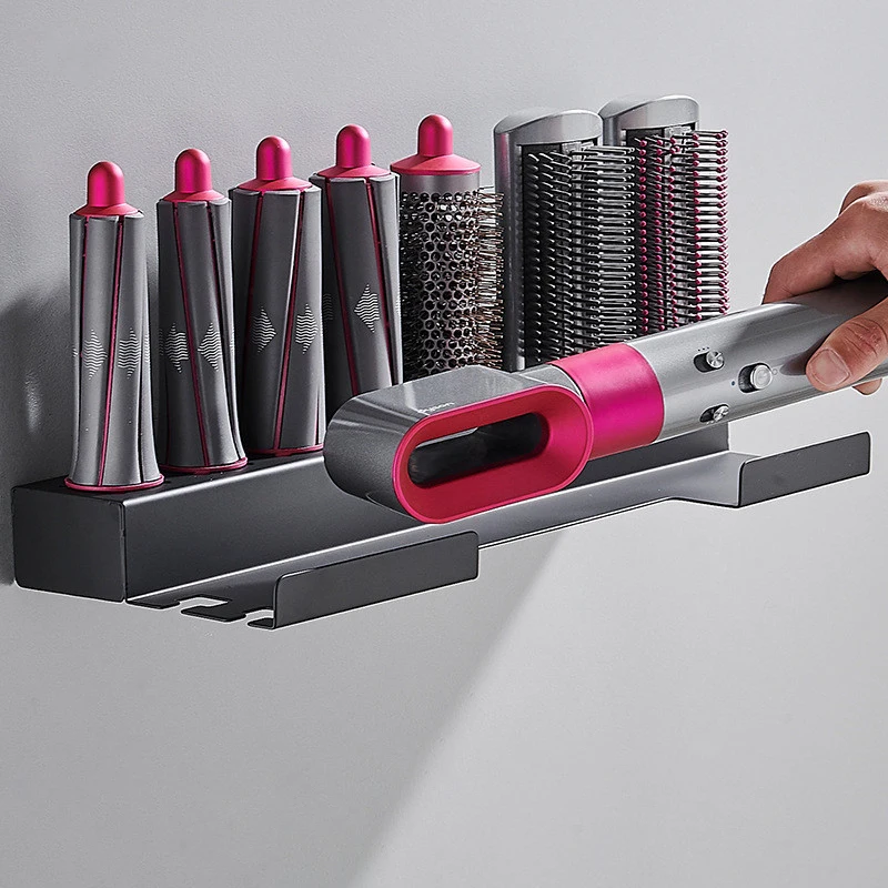 

Wall-Mounted Hair Curler Storage Rack Suitable for Dyson Airwrap Bracket Pasted Curling Tool Organizer Bathroom Accessories