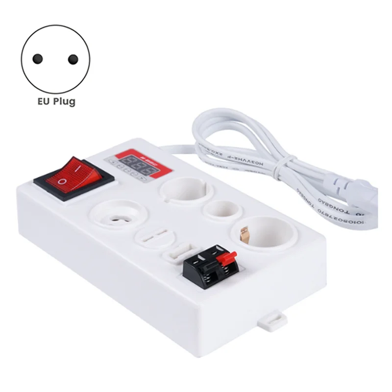 Y01A 3X E27 B22 E14 Lamp Bulb Tester, LED Light Voltage Power Quick Test Box, Fast Testing With Power Display EU PLUG