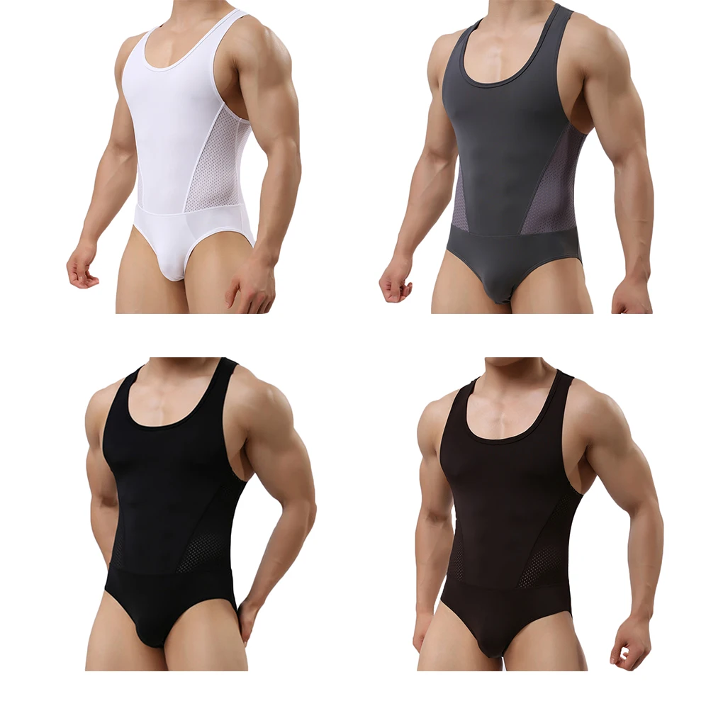 Men Fitness Bodybuilding Bodysuit Slimming Body Shaper Underwear Shapewear