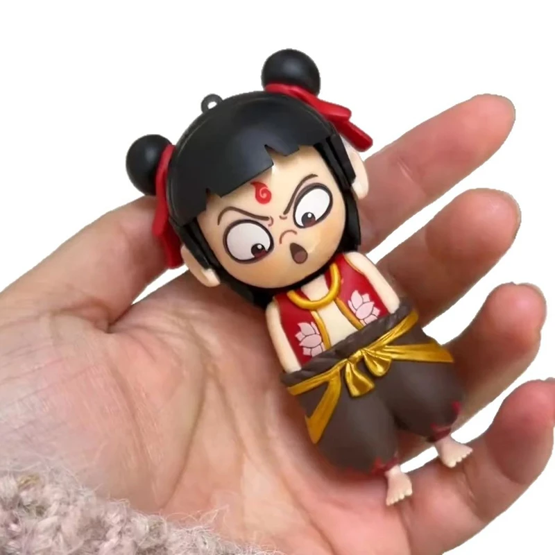 New Devil Nezha Face Change Doll Creative Doll Ornaments Doll Unzip Funny Keychain Pendant