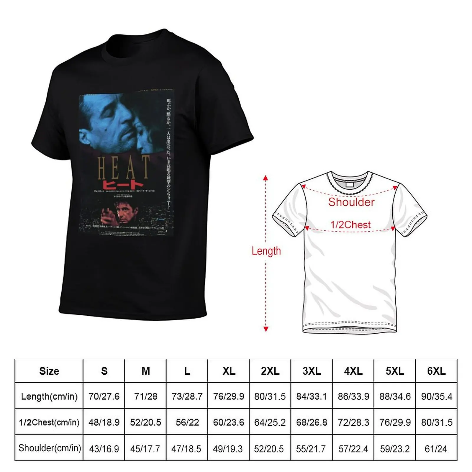 Heat Movie Japanese T-Shirt cotton tshirt 100% man t shirt cotton high quality T-Shirt