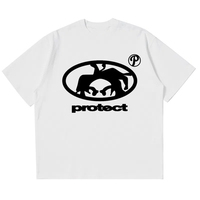 Men's T-shirt 100% Pure Cotton Top Summer Harajuku Short Sleeved T-shirt Retro Korean Fashion Y2k Street Short Sleeved T-shirt