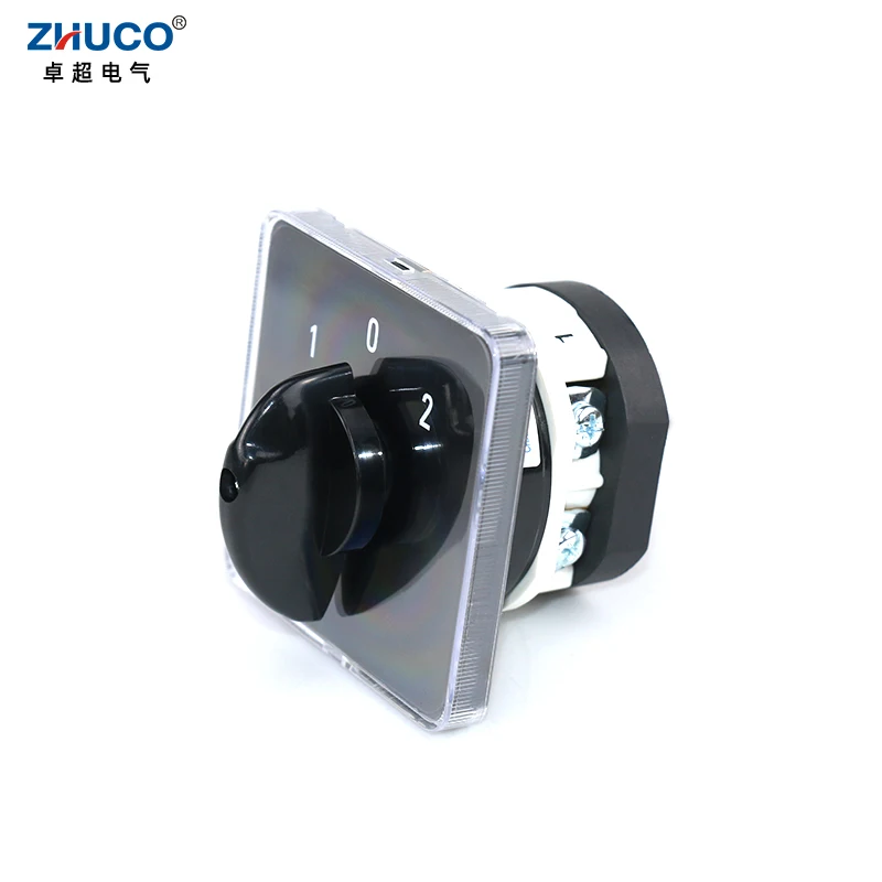 ZHUCO SZL9-32/1 1-0-2 32A Three Positon Four Screws Silver Contact Electric Selector Universal Changeover Cam Switch