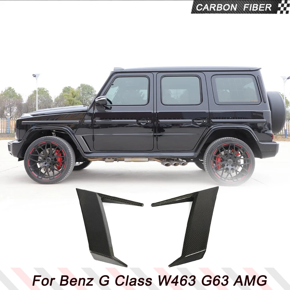 Carbon Fiber Side Fender Vent for Mercedes Benz G Class W463 G500 G550 G63 AMG 2019-2020 Car Side Air Intake Scoop Cover Trim