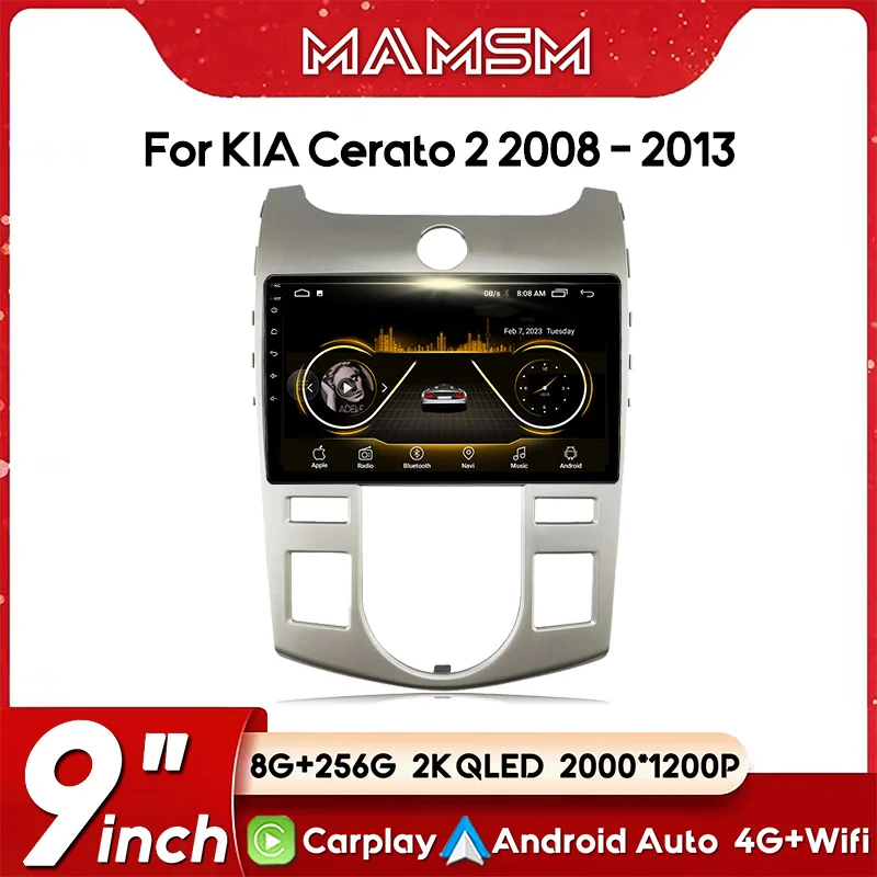 

Автомобильная магнитола MAMSM для Kia Cerato 2 TD 2008 - 2013 Беспроводная 4G GPS CarPlay Android Автомобильная интеллектуальная система № 2 din 2din DVD