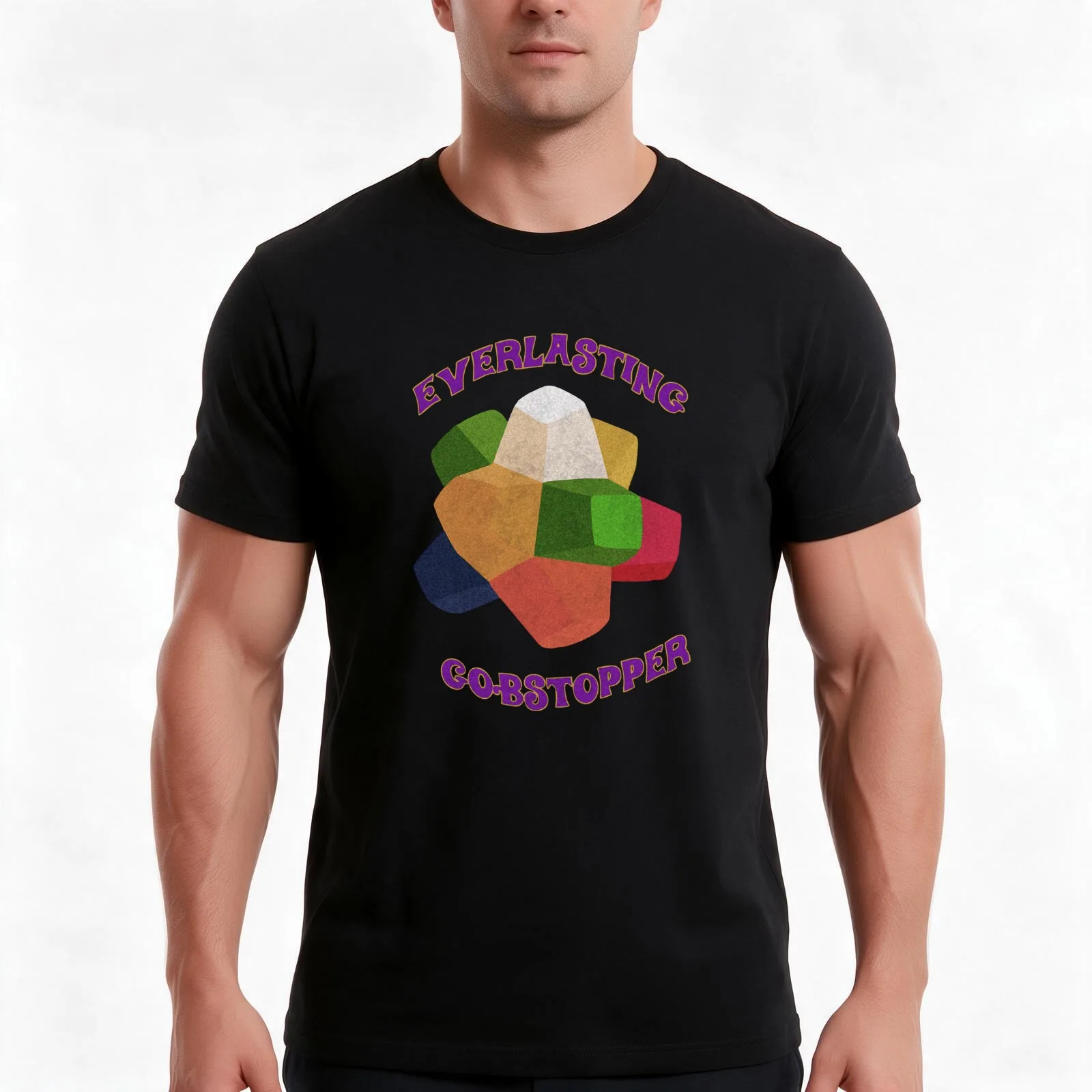Vintage Everlasting Gobstopper T-Shirt, Summer Casual Cotton Tee, Oversized Streetwear Tops, Vintage Graphic Print, 100% Cotton