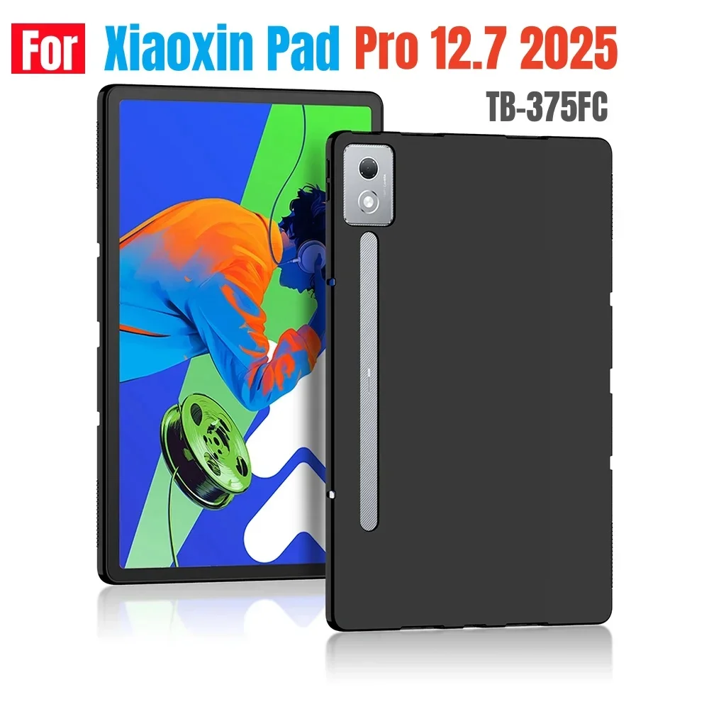 Soft Case For Lenovo Xiaoxin Pad Pro 12.7 2025 12.7 Inch TB-375FC Silicon TPU Shell for Xiaoxin Pad Pro 12.7 Tablet Back Cover