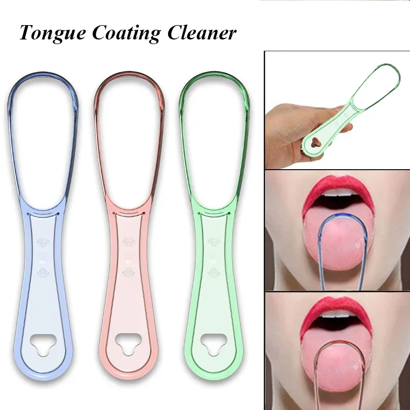 Tongue Scraper for Adult Reusable Tongue Cleaning Tool Food Grade Plastic Mouth Scraper Oral Hygiene Care Raspador De Lenguas