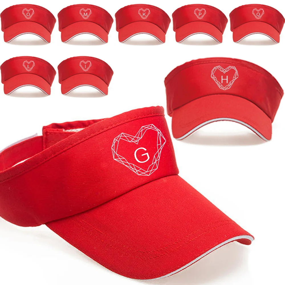Women Running Empty Top Hat Outdoor Sport Long Brim Ponytail  Printing Diamond Series for Red Color Baseball Cap