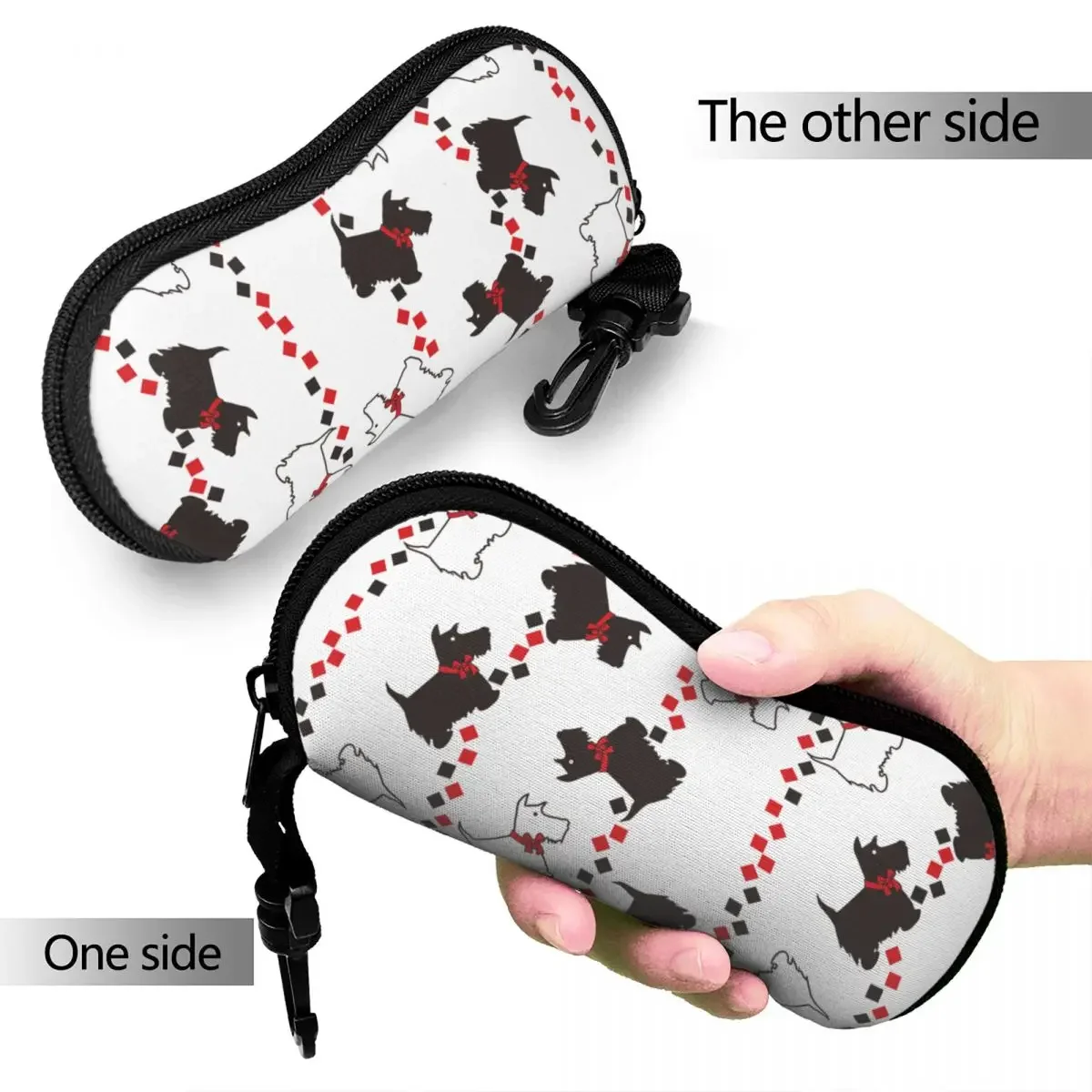 Scottie Dogs Glasses Case Unisex Student Gift for Animal Dog Lover Sunglasses Storage Box Ins Eyewear Container