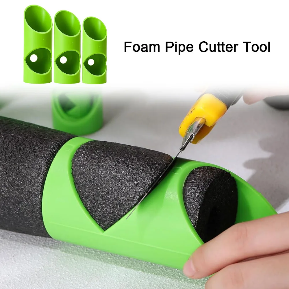 1/5set Foam Pipe Cutter Tool Insulation Cutting Guide Fixture Household Fixed Clamp Tube Cutting Tool for Pipe Insulation