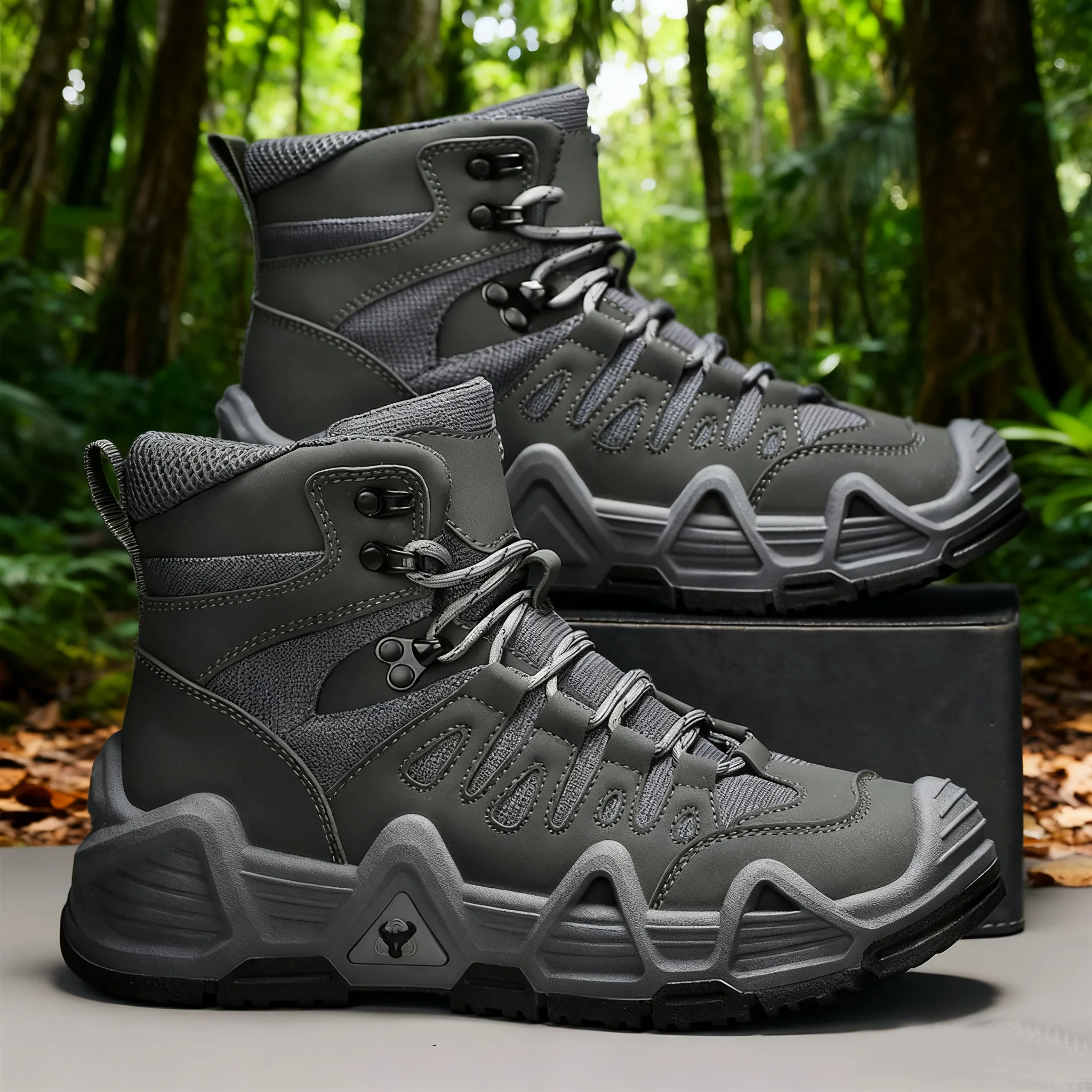 

Light luxury waterproof mountaineering shoes men's combat boots high-top outdoor training tactical boots breathable desert boots