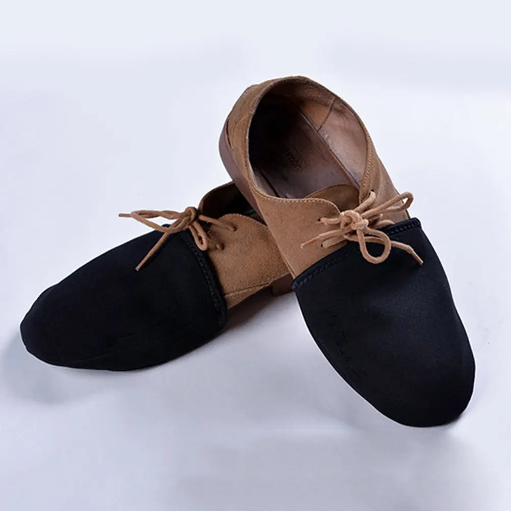 

2Pairs Cycling Shoes Covers Locking Warm Windproof Half Overshoes Free Size Black Anti-Slip Waterproof Nylon Outdoor Riding