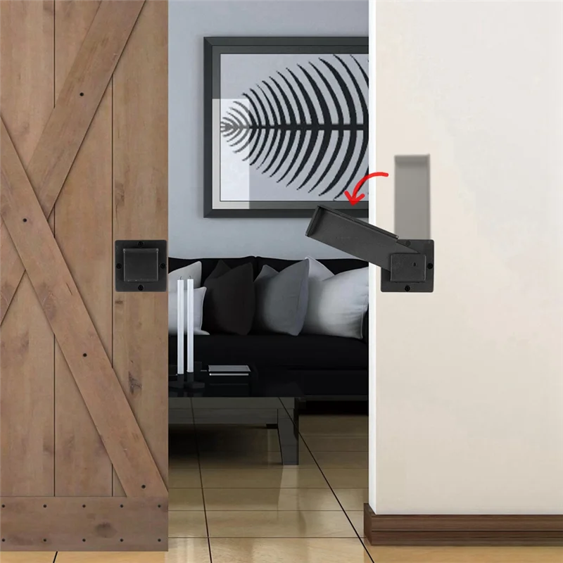 B04B-Gate Latch Lock Adjustable Flip Gate Latch Lock With 3 Padlock Hole For Barn Door Shed Fence Outdoor Gate Shed